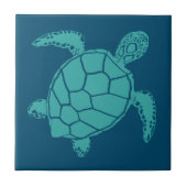 Zee Turtle Blue Tegeltje (Voorkant)