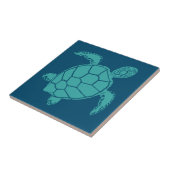 Zee Turtle Blue Tegeltje (Zijkant)