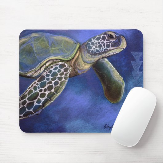Zee Turtle Blues Mousepad Muismat (Met muis)