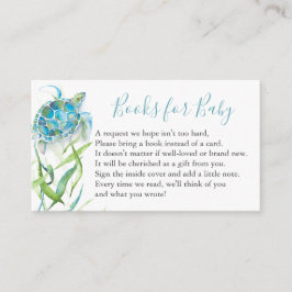 Zee Turtle Book for Baby Invitation Enclosure Card Informatiekaartje