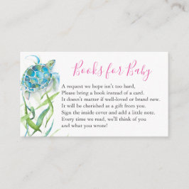 Zee Turtle Book for Baby Invitation Enclosure Card Informatiekaartje