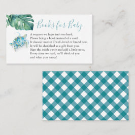 Zee Turtle Book for Baby Invitation Enclosure Card Informatiekaartje