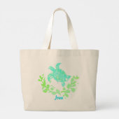 Zee Turtle "Breng uw eigen tas" Canvas tas (Achterkant)