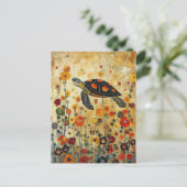 Zee Turtle Briefkaart (Staand voorkant)