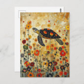 Zee Turtle Briefkaart (Voorkant / Achterkant)