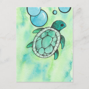 Zee Turtle Briefkaart