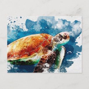 Zee Turtle Briefkaart