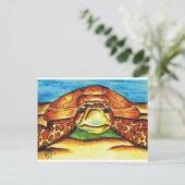 Zee Turtle Briefkaart (Staand voorkant)