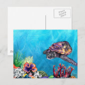 Zee Turtle Briefkaart (Voorkant / Achterkant)