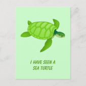 Zee Turtle Briefkaart (Voorkant)