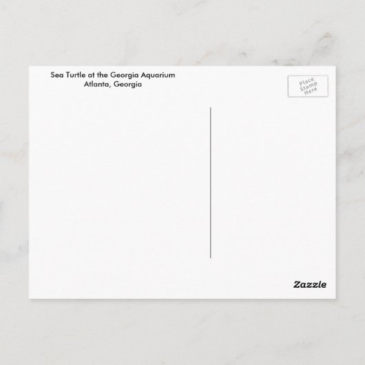 Zee Turtle Briefkaart (Achterkant)