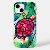 Zee Turtle Bright Tropical Case-Mate iPhone Case (Achterkant)