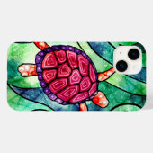 Zee Turtle Bright Tropical Case-Mate iPhone Case (Achterkant (horizontaal))