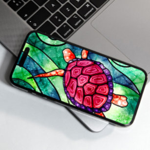 Zee Turtle Bright Tropical Case-Mate iPhone 14 Hoesje