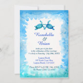 Zee Turtle bruiloft uitnodigingen - Blauw en Groen (Voorkant)