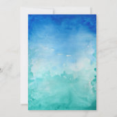 Zee Turtle bruiloft uitnodigingen - Blauw en Groen (Achterkant)