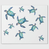Zee Turtle Cadeaupapier (Vlak)