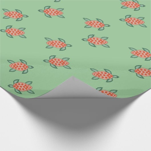 Zee Turtle Cadeaupapier (Hoek)