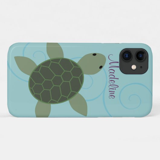 Zee Turtle Case-Mate iPhone Case (Achterkant (horizontaal))
