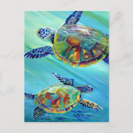 Zee Turtle Celebration Briefkaart