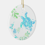 Zee Turtle Ceramic Ornament (Rechts)
