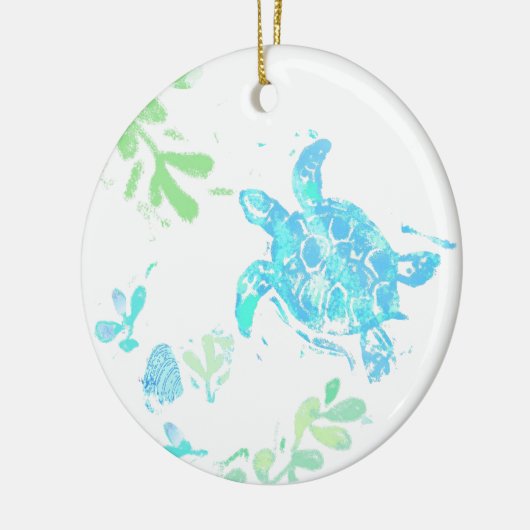 Zee Turtle Ceramic Ornament (Links)