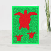 Zee Turtle Christmas Kaart (Voorkant)
