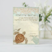 Zee Turtle Coastal Beach - DIY Tentplaatskaarten Kaart (Staand voorkant)