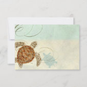 Zee Turtle Coastal Beach Waterverf Coastal Ocean Bedankkaart (Voorkant)