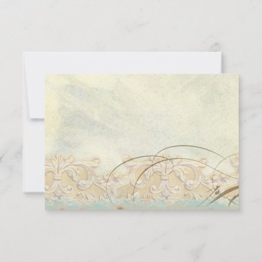 Zee Turtle Coastal Beach Waterverf Coastal Ocean Bedankkaart (Achterkant)