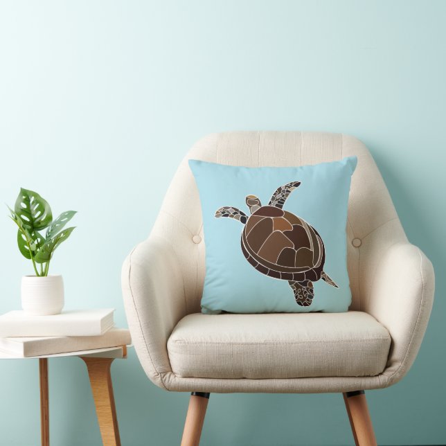 Zee Turtle Coastal Zee Turtle Kussen (Stoel)