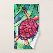Zee Turtle Colorful Tropical Handdoek (Handdoek)