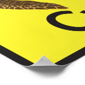 Zee Turtle Crossing Voorzichtig Poster (Hoek)