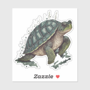 Zee Turtle Custom-Cut Vinyl Sticker