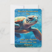 Zee Turtle Daily Affirmation Kaart Twee citaten (Achterkant)