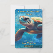 Zee Turtle Daily Affirmation Kaart Twee citaten (Voorkant)