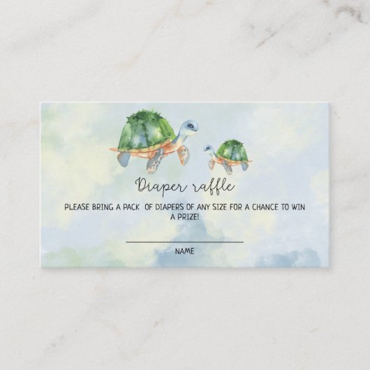 Zee Turtle - Dappere treinkaartje Informatiekaartje (Voorkant)