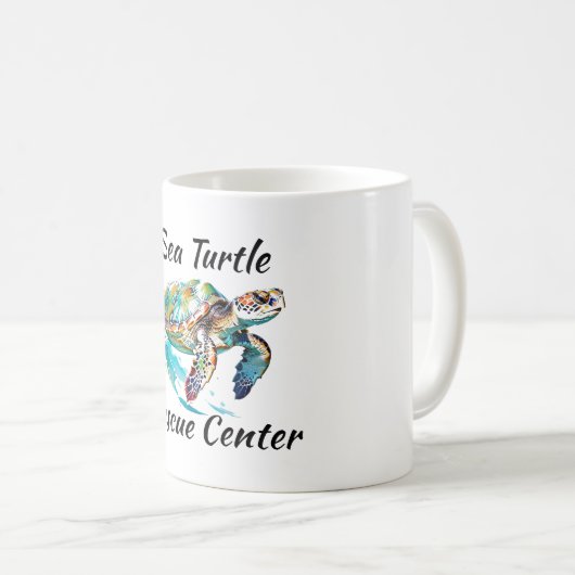 Zee Turtle Design Koffiemok (Voorkant rechts)