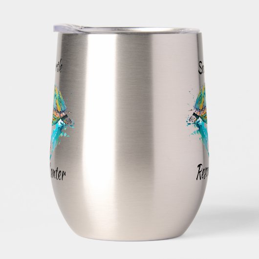 Zee Turtle Design Thermal Wine Tumbler (Rechts)