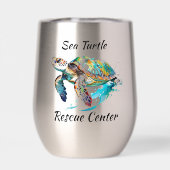 Zee Turtle Design Thermal Wine Tumbler (Achterkant)