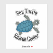 Zee Turtle Design Vinyl Sticker (Vel)
