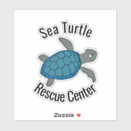 Zee Turtle Design Vinyl Sticker