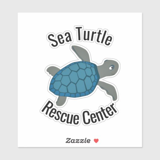 Zee Turtle Design Vinyl Sticker (Vel)