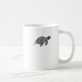 Zee Turtle Distressed Print -  Zee Turtle Koffiemok