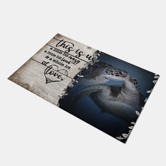 Zee Turtle doormat, Coastal doormat, Beach House Deurmat (Schuin)