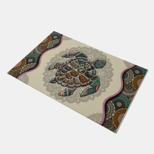 Zee Turtle Doormat, Turtle Welcome Mat (Schuin)