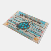 Zee Turtle doormat, Voorportier, Kusthormoon Deurmat (Schuin)