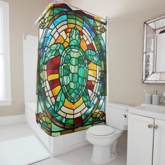 Zee Turtle Douchegordijn (In situ)