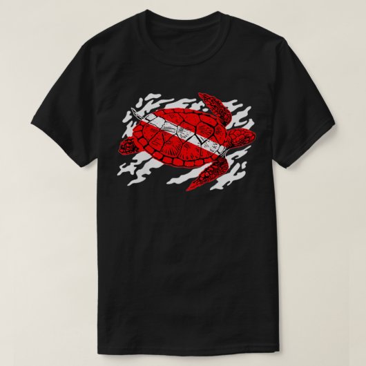 Zee Turtle Duikvlag Duikliefhebbers Conservat T-shirt (Design voorkant)