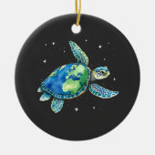 Zee Turtle Earth Day 2025 Zee dieren Keramisch Ornament (Voorkant)